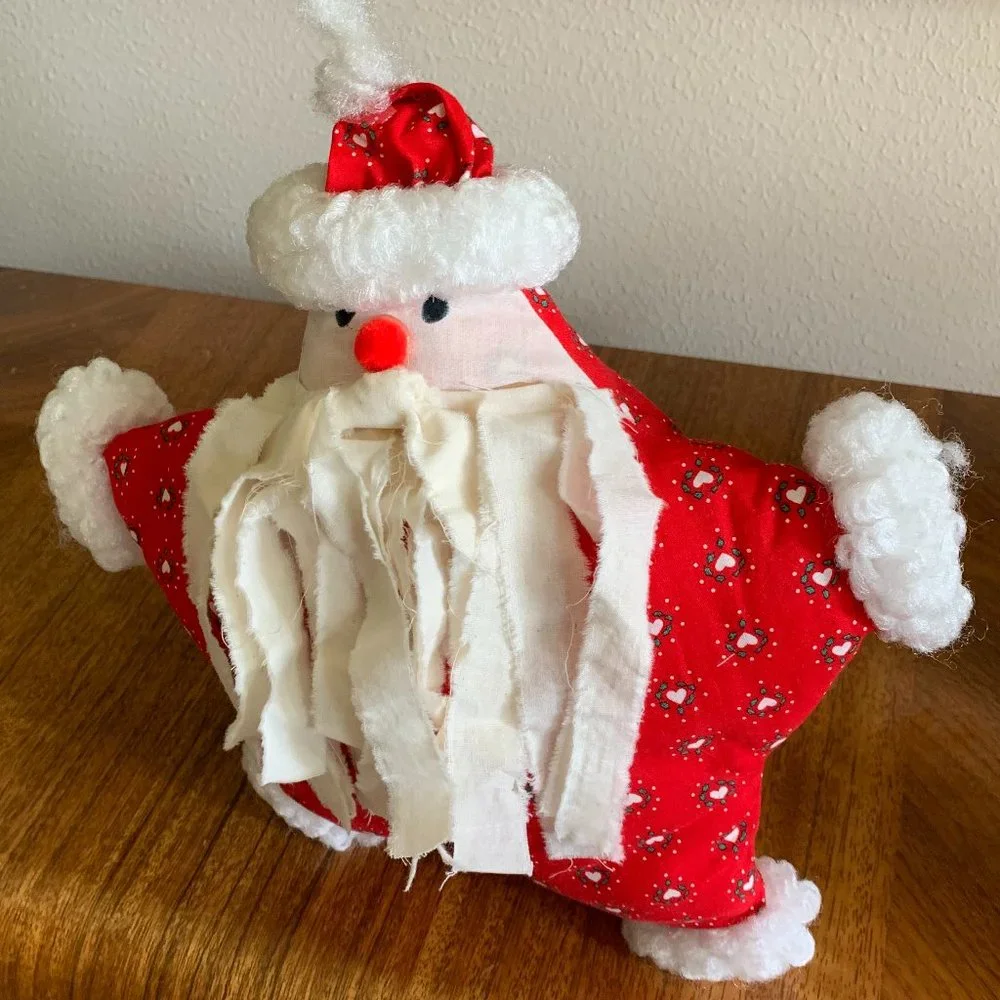 🎉HP🎉 Santa Accent Holiday Pillow Red, Green and White in the Shape of a Star
